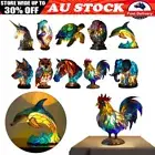 Animal Table Lamp Stained Glass Stained Night Light Retro Desk Lamps Xmas Gift