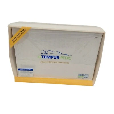 Tempur-Pedic Dimension IV White Bed Twin Sheet Set 100% Egyptian Cotton Linens