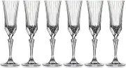 RCR Crystal Adagio Collection Champagne Flutes Glass Set