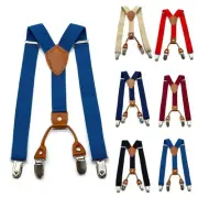 1pcs Unisex Children Elastic Braces Adjustable Clip On Y-Back Suspenders 2.5mm