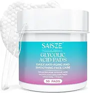 [SAISZE] Glycolic Acid Pads, 50 Toner Pads for Face Cleansing, Exfoliating Chemical Peel with Salicylic Acid