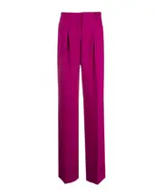 The Andamane Pleated Wide Leg Pants 40 Purple