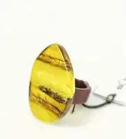 Sobral Terra Namibia Amber Hued Artist Made Statement Ring Size 10