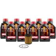 9L Motul 8100 XMAX 0W40 Wix Filter Motor Oil Change Kit For BMW LL-01 API SN (for: BMW)
