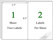 OausTect Half Sheet Shipping Labels Adhesive Labels for Laser & Inkjet Printer, 8.5" x 5.5" Address Mailing Shipping Label, 2 Labels Per Sheet Sticker Paper (200 Labels)