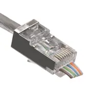 Cat6 Passthrough RJ45 Ends Connectors Shield, Ethernet Cat5e Cat5 Cable Crimp Plugs Modular UTP 8P8C for Solid Wire and Standard Lan Clips