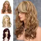 Women's wIg Wavy Hair Full Wig Ombre Hair Wig Brown Gold Blonde Long Curly Wigs