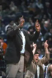 Head coach John Thompson Georgetown looks on in an NCA- Basketball 1988 Photo 14