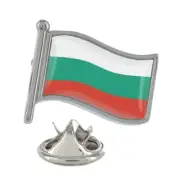 Bulgaria Flag Silver Lapel Pin Badge