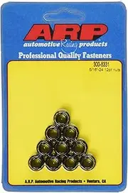 ARP 3008331 Stainless Steel 12-Point Nuts, Package Of 10, With 5/16-24 Thread Size And 3/8 Socket Size