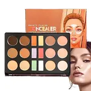 Makeup Concealer Palette, Contour Cream Blend, Long-wear Face Sculpting Cream, Makeup Set For Natural Contouring, Sweat-resistant Formula For Daily, Party, Travel Use