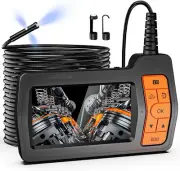 Industrial Endoscope Camera, 15m Semi-Rigid Cable, Triple-Lens 1080P