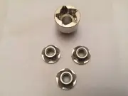 Anti Theft Nut Security Lock Nut , 5 Sizes for work, Led ,Spot, Flood , Lights