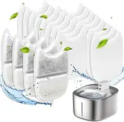4 Set Pet Water Fountain Filter Replacement for 4L Wilreless Cat Water Fountain, Cat Water Fountain Filter, 4 x Carbon Filter, 16 x Sponge Filter - Triple Filtration Pet Fountain Filter Replacement