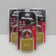 Master Lock 175D Combination Padlock, Resettable, Indoor & Outdoor, 3 Pack, New