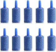 AIMALL 10PCS Aquarium Fish Tank Aerator Air Stone Diffuser Oxygen Bubbles Pump 2Colours, 0.16" Outer Dia, 0.098" Inner Dia - Enhances Water Filtration & Quality