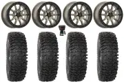 Valor V15 Beadlock 15" Wheels Br 32" RC500S Sticky Tires RZR Turbo R & Pro R