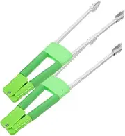 iplusmile 2pcs Garbage Clamp Picker Tool Handheld Litter Grabber for Household and Outdoor Cleanup Handle Waste Grabber for Easy Pickup of Rubbish and Debris