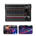 12-Channel Mixing Console Live Studio Audio DJ Mixer Sound Board USB Interface