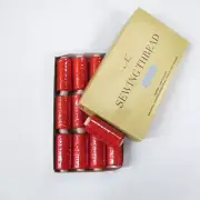 Perial Co Red Polyester Sewing Thread Pack of 12 for Sewing