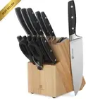 13-Piece Kitchen Knife Set with Block & Sharpener, Professional Chef Knives