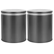 2pcs Tinplate Tea Leaves Sealing Jars Tinplate Loose Tea Can Tea Tin Canisters