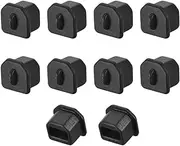 uxcell 10pcs Silicone USB Cap Port Cover Anti Dust Protector 8mmx7.3mm for USB-B Black