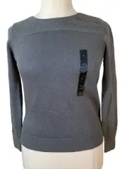 New Banana Republic Women’s Gray Textured Pull Over Sweater Size M