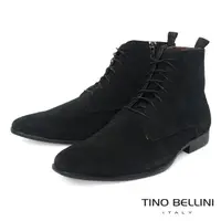 在飛比找momo購物網優惠-【TINO BELLINI 貝里尼】雅痞紳士牛麂皮側拉鍊繫帶