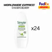24x 50ML Simple Soothing Anti Perspirant Deodorant Kind To Skin Roll-On EXPRESS