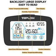 LCD Display Thermometers Hygrometer w/Sensor Wireless Weather Station