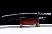 1095 Carbon Steel blue Katana Japanese Samurai Sword For Practice Full Tang