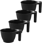 Gogogmee Hair Dyeing Mixing Bowl Set 4pcs Plastic Bowl for Salon Use Dye Preparation Tools Precise Mixing Easy to Clean