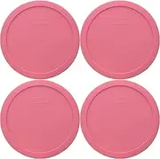 [Pyrex] 7402-PC 6/7-Cup Retro Pink Pantone Replacement Food Storage Lids - 4 Pack