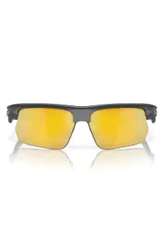 Oakley Bisphaera 68mm Prizm™ Gradient Oversize Polarized Rectangular Sunglasses in Black Gold at Nordstrom One Size