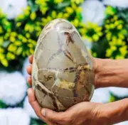 Large Septarian Crystal Egg Handmade Crystal Home Office Decorative Crystal Egg