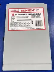 Eklind 16-Piece Set SAE Inch Sizes Ball-Hex-L Key Allen Wrench w/ Metal Box NEW