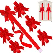 Bd Corner Shop Christmas Decorations Christmas Cabinet Door Bows And Ribbons Large Red Black Christmas Door Cabinet Bows For Gifts Xmas Cabinets Fu...