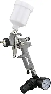 NuMax SPS08 Pneumatic 0.8mm Tip Mini HVLP Gravity Feed Spray Gun with 125cc Plastic Cup