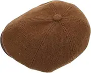 [AKOOSY] Women Vintage Beret Hat Stylish British Inspired Cap Comfortable and Breathable Travel Accessory for Summer Chic Newsboy Design Light Brown