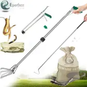 Heavy Duty Snake Tongs Hook Reptile Grabber Catcher Wide Jaw Handling Tool Bag