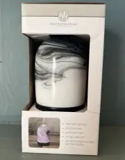 HUNTINGTON HOME WHITE MARBLED ULTRASONIC DIFFUSER W/ AUTO SHUT OFF 2 MODES LED