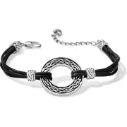 Brighton JF7770 Interlok Weave Cord Bracelet Silver Adjustable Lobster NWT $68!