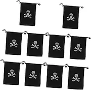 VALICLUD 10Pcs Bags Halloween Drawstring Pouches for Parties Lightweight and Halloween Decorations for Trick Treaters School Events and Halloween Giveaways