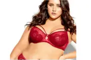 CITY CHIC 14F /36F Clementine shiraz Bra Lingerie Lace Plus Size Soft Cup XS
