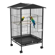 Advwin Bird Cage 85x45x57cm 2 Perches Large Aviary Parrot Budgie Finch Canary Wheels w/ Brake