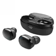 [True Wireless] bluetooth V5.0 Earbuds Hifi Noise Reduction Stereo Earphone Headphone With Charging Box for Smartphones BLACK COLOR