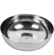 Heavy Guage Stainless Steel Hammered Tasla, Without Handle Kadhai Cookware