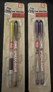 New Old Stock- 2013- One Direction Glitter Gel Pen Sets- 2 packages
