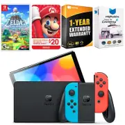 Nintendo Switch Red/Blue OLED + Zelda Link's Awakening + $20 eShop Gift Card